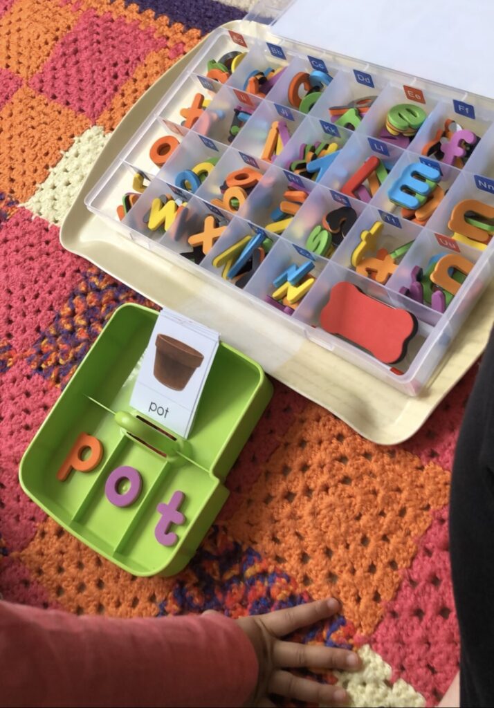 Make worksheets fun with the use of a movable alphabet instead of writing